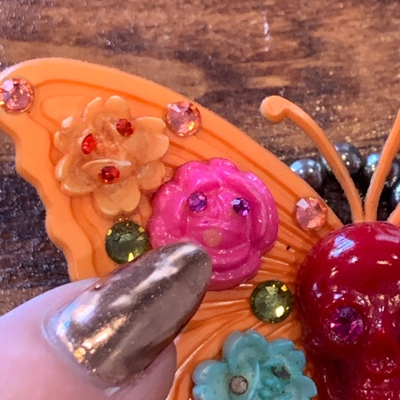 Rare Vintage Tarina Tarinto Rhinestone Butterfly Ring - Picture 7 of 17